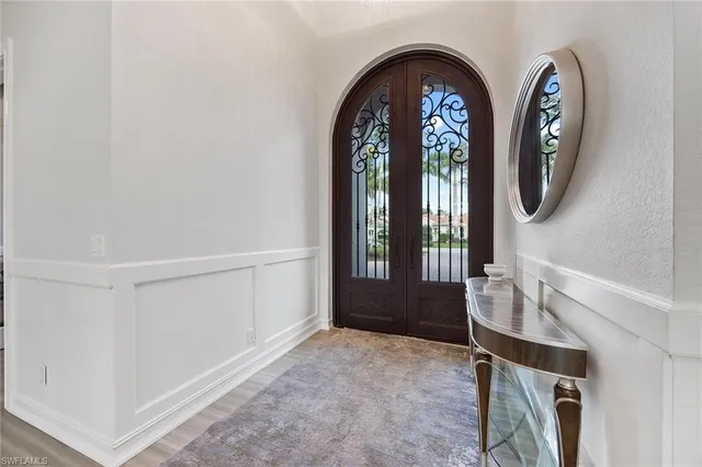 a view of front door with hallway