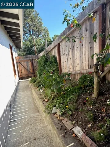 a view of wooden fence