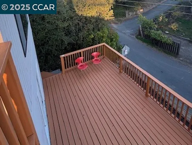 a view of balcony and deck