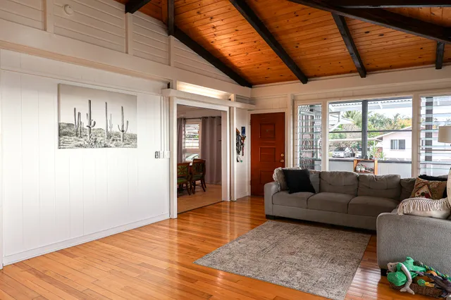 a view of a living room with a flat screen tv