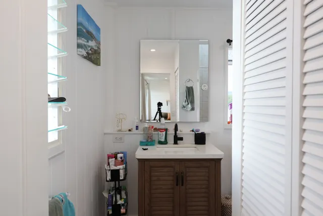 a view of city with a balcony