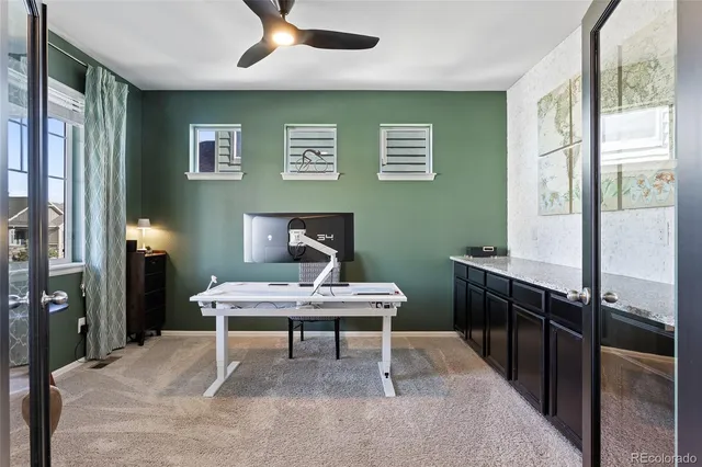 a room with furniture and window