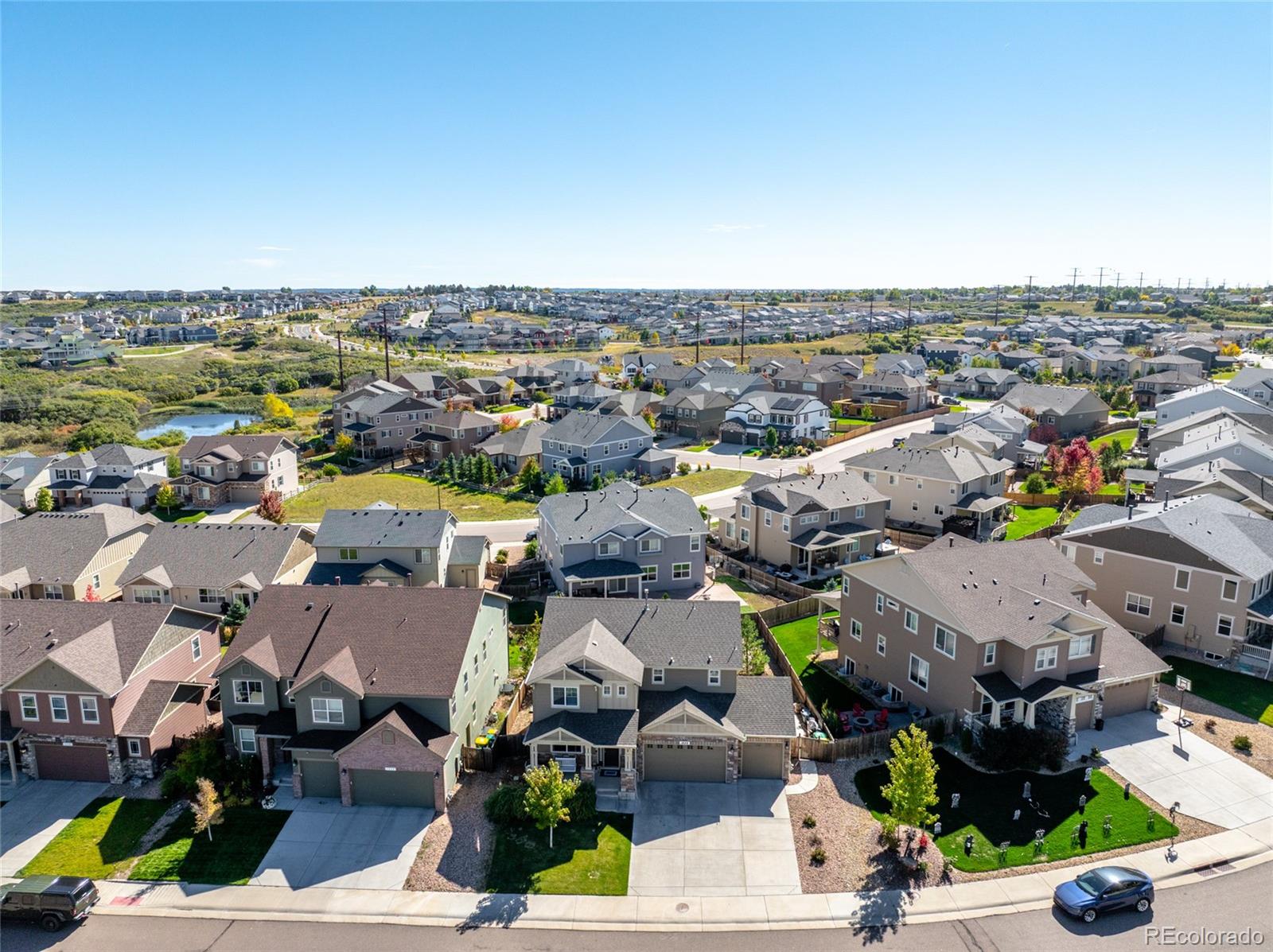 1444 Sidewinder Circle Castle Rock, CO 80108 - Photo 33 of 40 an aerial view of a city