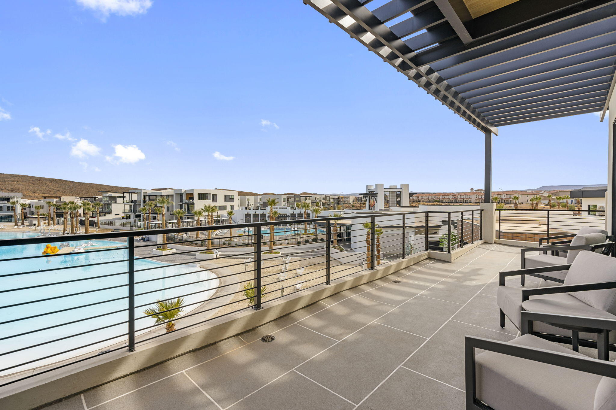5495 South Copper Pearl Lane St. George, UT 84790 - Photo 22 of 37 Wide balcony capturing the full view