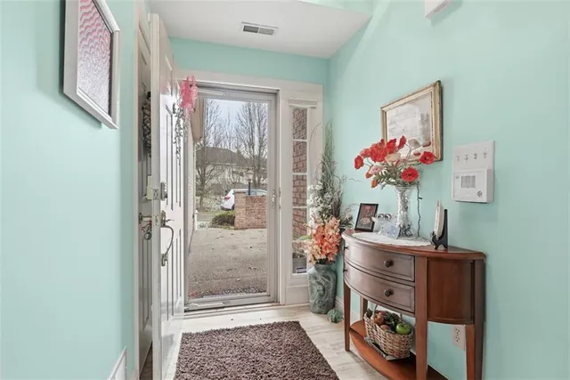 a room with furniture and a window