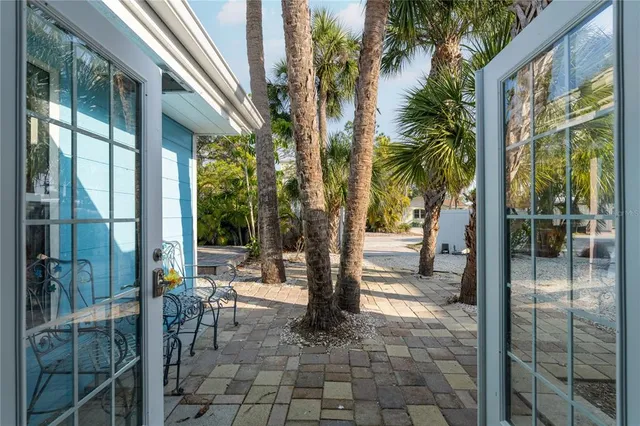 a view of outdoor space with seating area