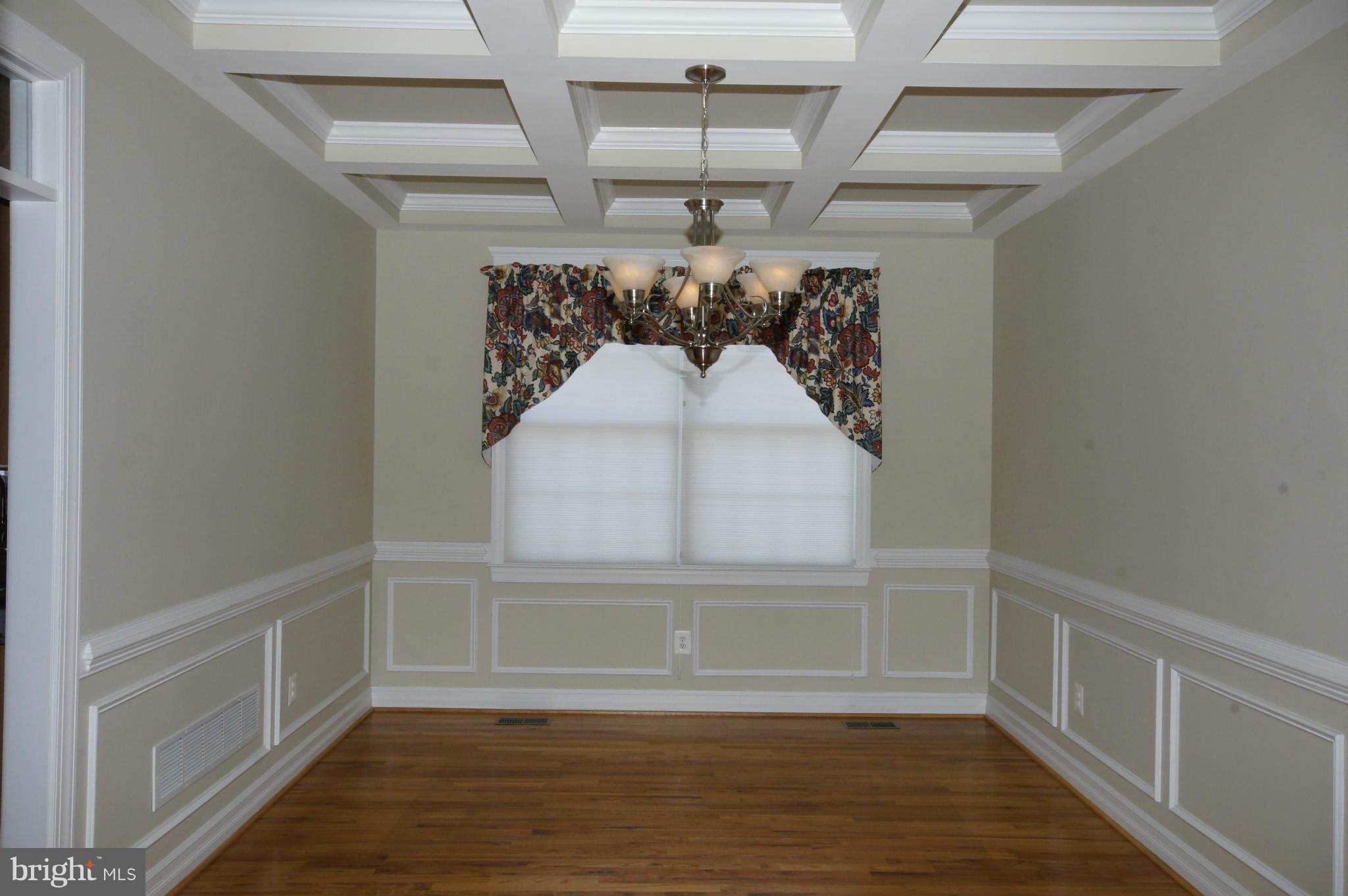 17201 Hardy Road Mount Airy, MD 21771 - Photo 11 of 27 Dining Room has Custom Coffered Ceiling & Wainscot