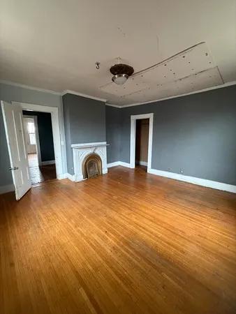 a view of a livingroom with a fireplace