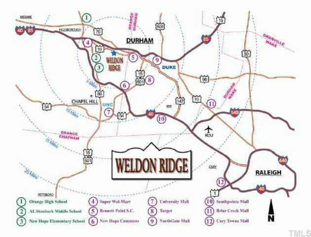 208 Weldon Ridge Drive Durham, NC 27705 - Photo 4 of 8 Vicinity Map