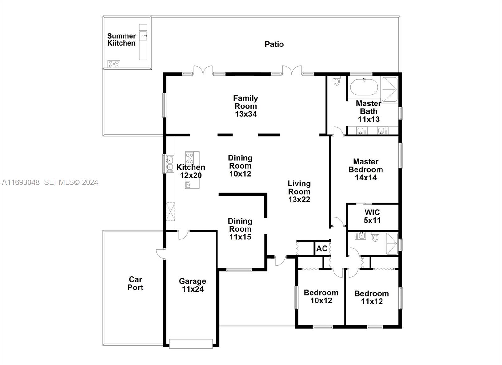9611 Southwest 59th Terrace Miami, FL 33173 - Photo 26 of 32 a picture of a bench in a white wall