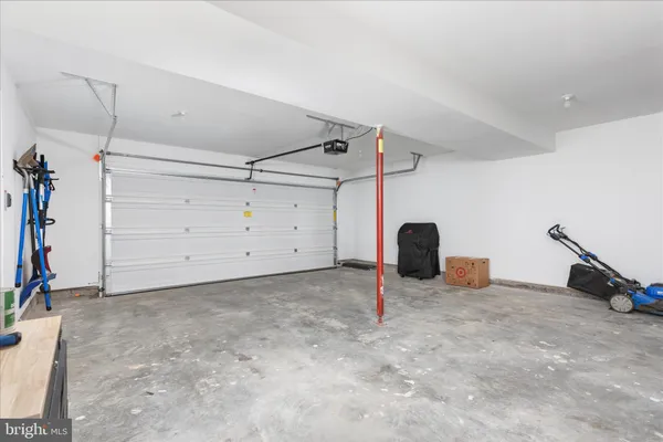 a view of a garage room