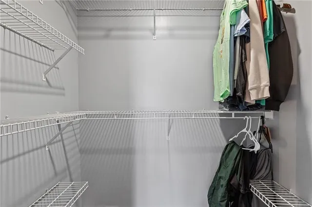 a view of a walk in closet