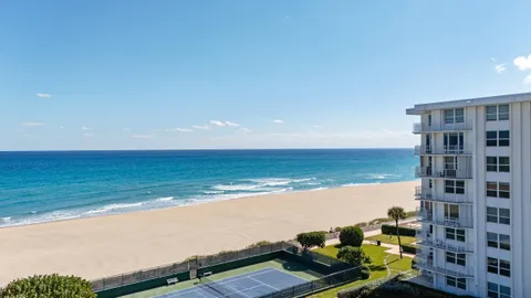 a view of an ocean and beach