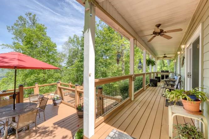 238 Ridge View Lane Hayesville, NC 28904 - Photo 7 of 48 Covered Porch & Open Deck