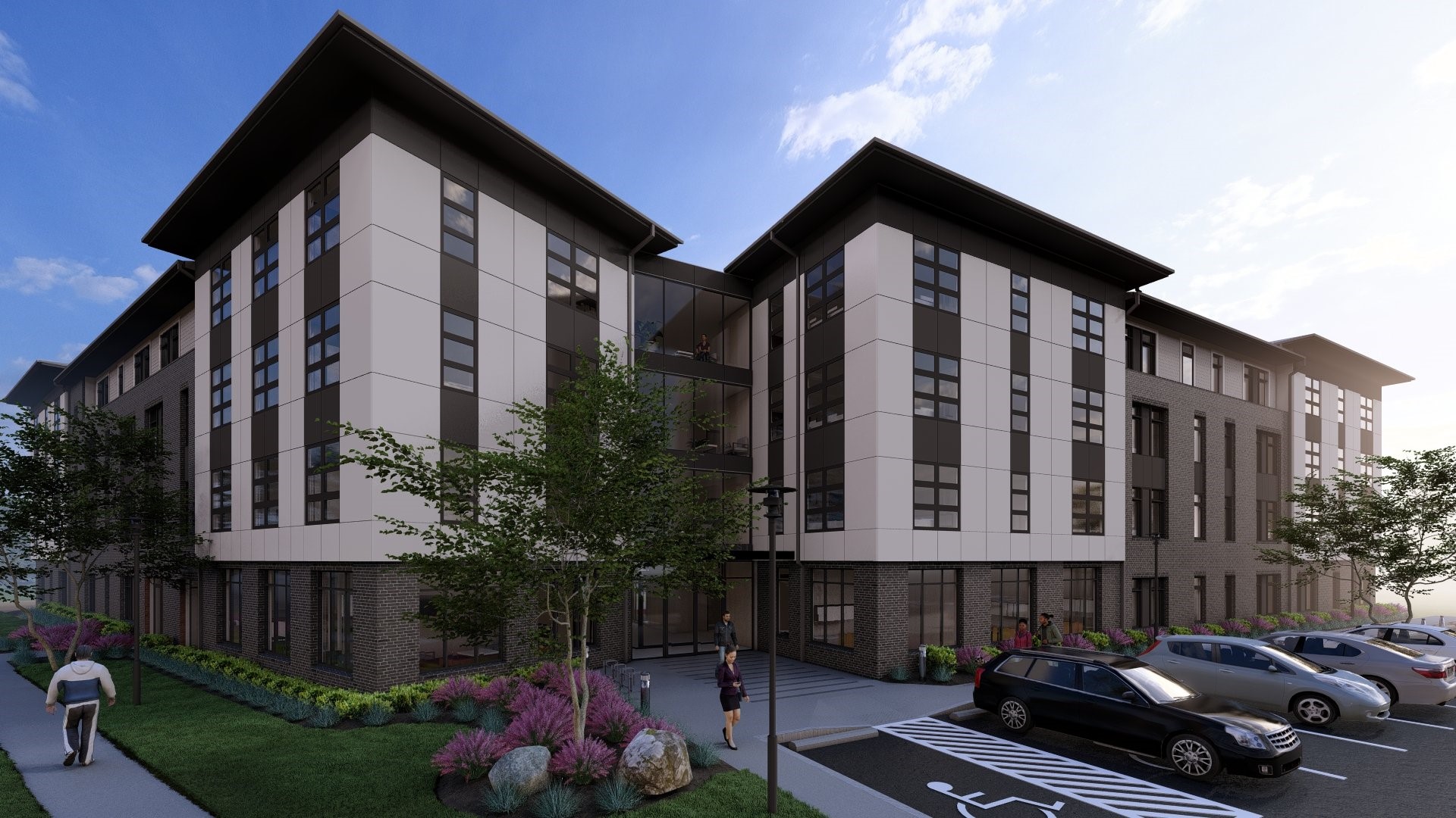 478 Hudson Terrace Englewood Cliffs, NJ 07632 - Photo 1 of 1 a front view of a building with garden