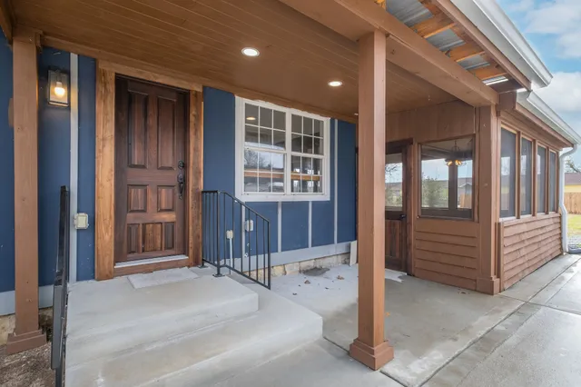 a view of front door of a building