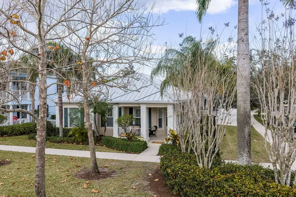 an aerial view of a house with outdoor space