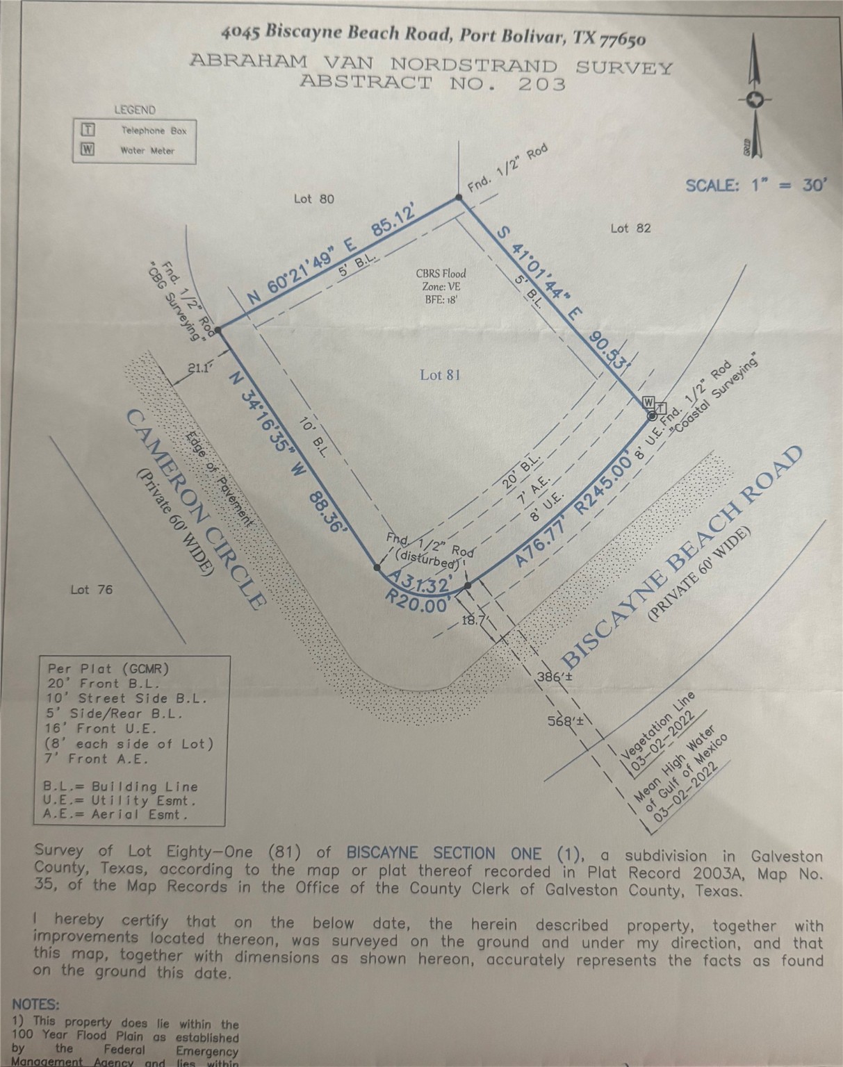 4045 Biscayne Beach Road Port Bolivar, TX 77650 - Photo 1 of 1