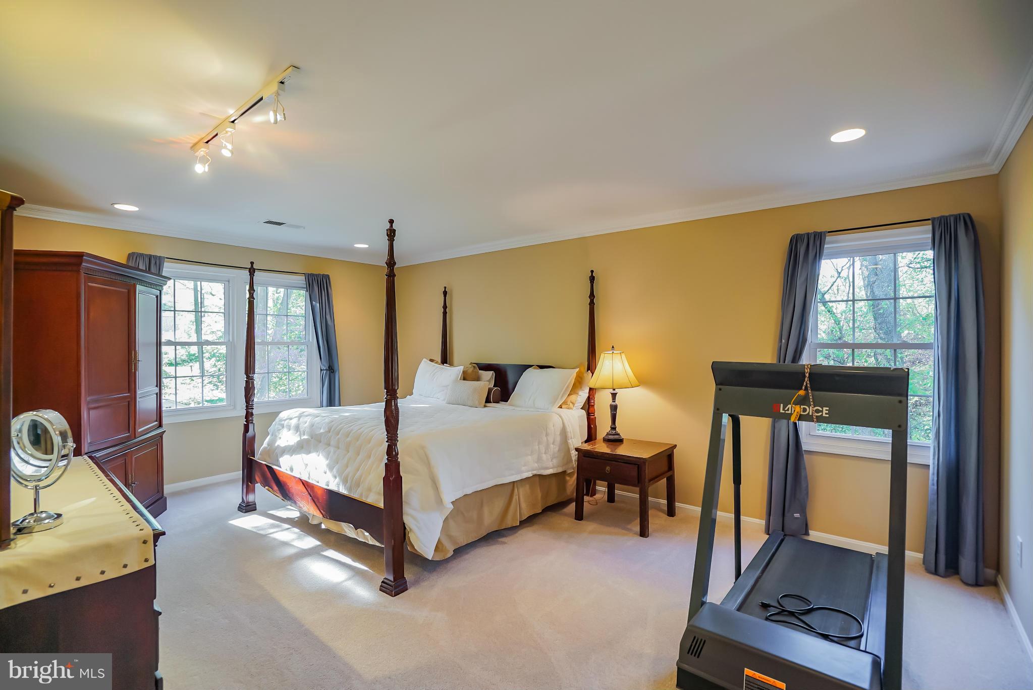 11811 Grey Birch Place Reston, VA 20191 - Photo 15 of 30 a bedroom with a bed and large windows