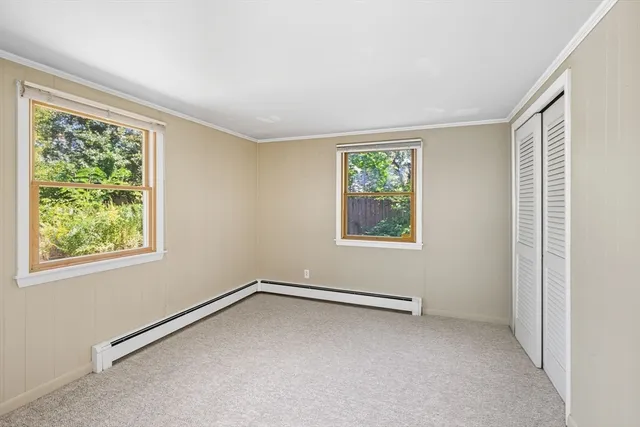 an empty room with a window