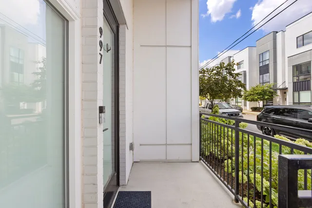 a view of a city with tall buildings