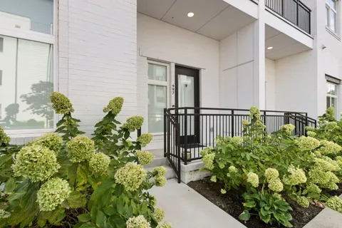 a view of a city with tall buildings