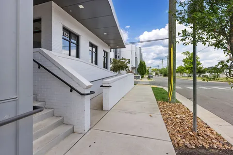 a front view of a building