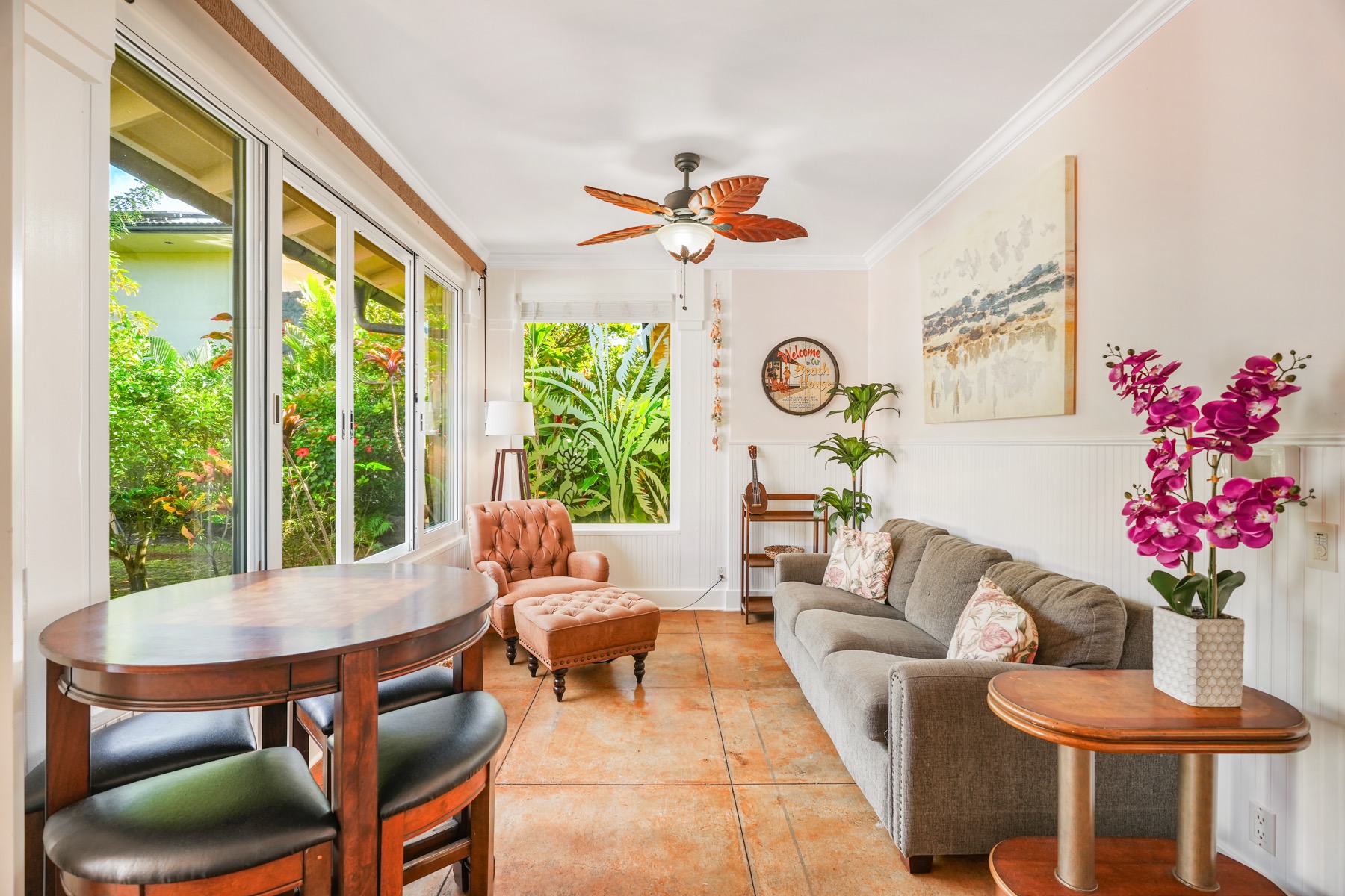 1730 Keleka Road Koloa, HI 96756 - Photo 13 of 29 a living room with furniture and a potted plant