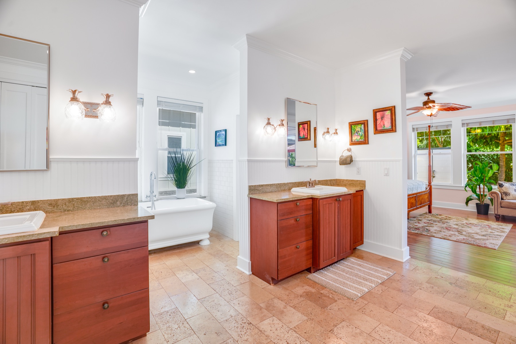 1730 Keleka Road Koloa, HI 96756 - Photo 16 of 29 a spacious bathroom with a tub sink and mirror