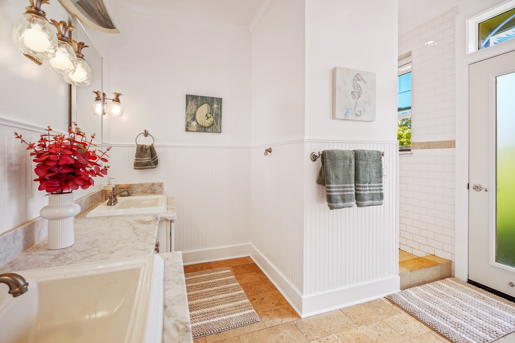1730 Keleka Road Koloa, HI 96756 - Photo 19 of 29 a bathroom with a sink and a mirror