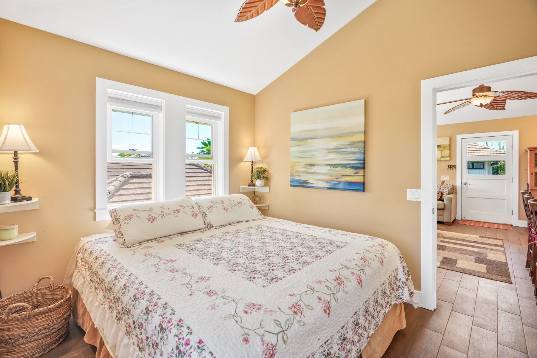 1730 Keleka Road Koloa, HI 96756 - Photo 24 of 29 a bedroom with a large bed and a window