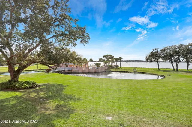 a view of a lake with houses