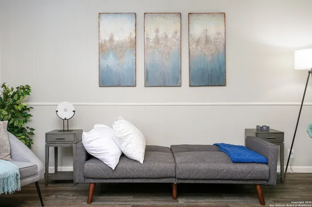 a living room with a couch