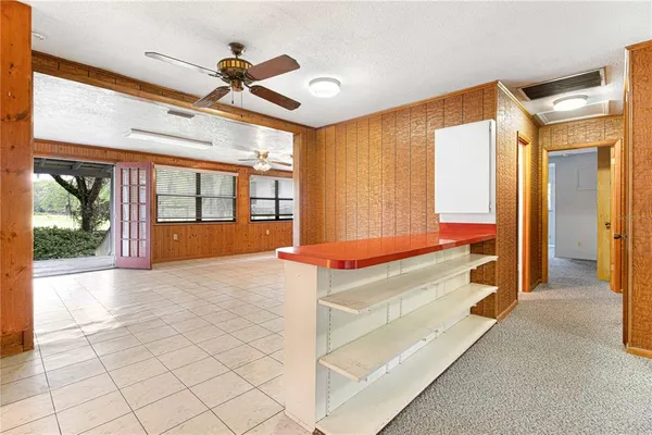 a view of an empty room and window