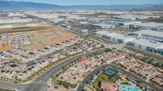 an aerial view of a city