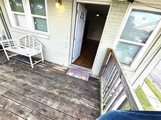 a view of an outdoor space with seating area