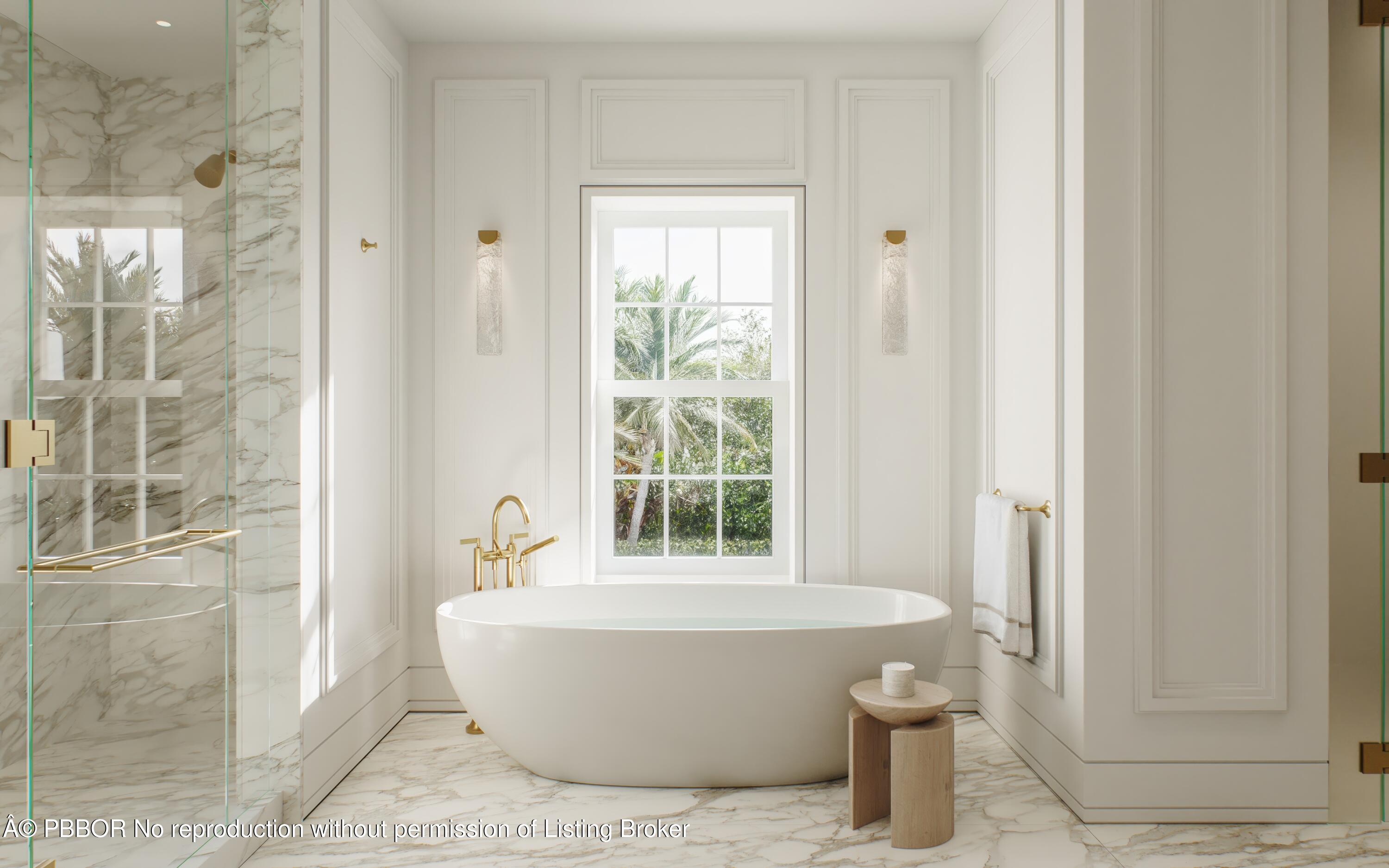 124 Cocoanut Row Palm Beach, FL 33480 - Photo 13 of 15 a bathroom with a bathtub and shower