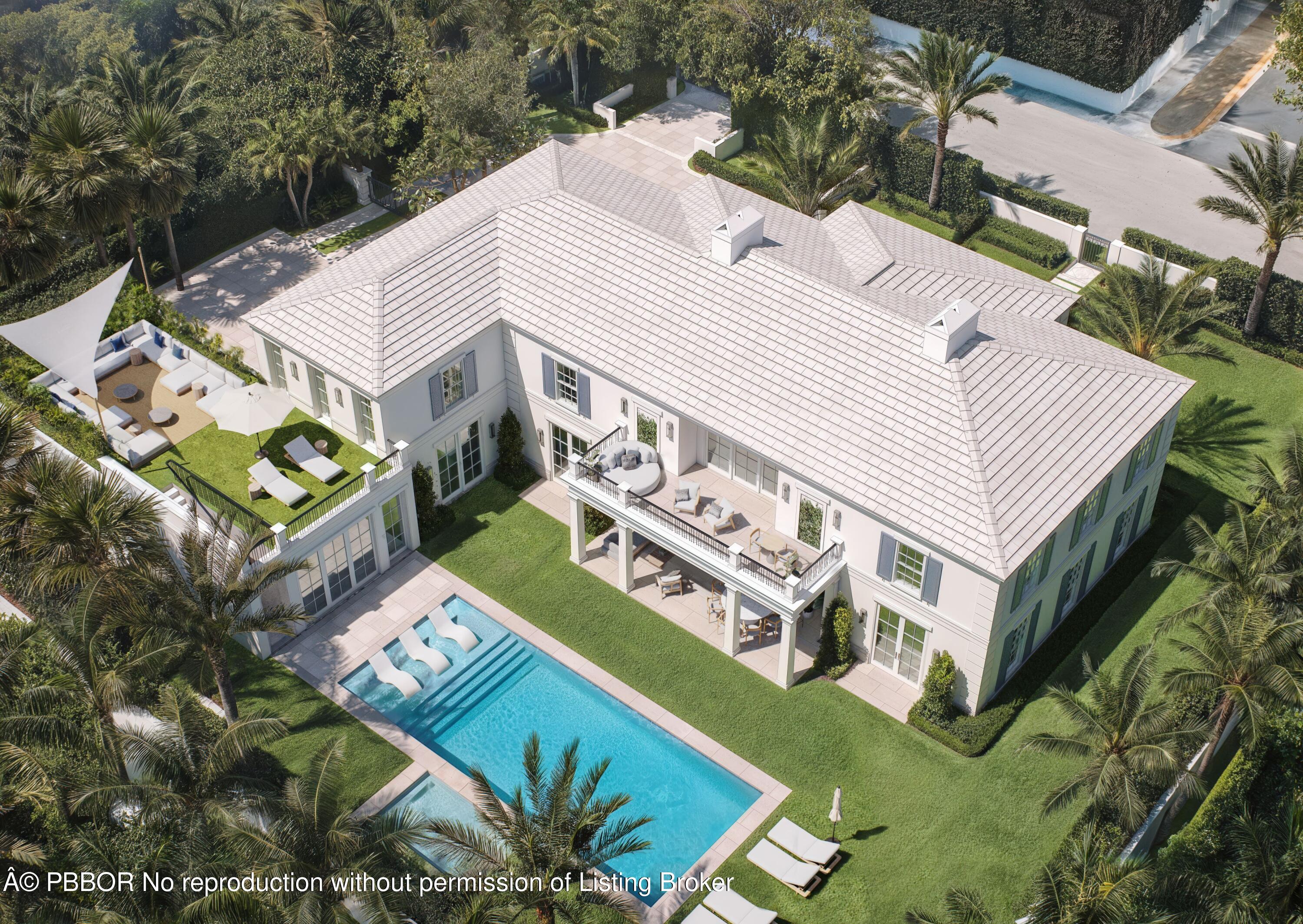 124 Cocoanut Row Palm Beach, FL 33480 - Photo 2 of 15 an aerial view of a house with a garden