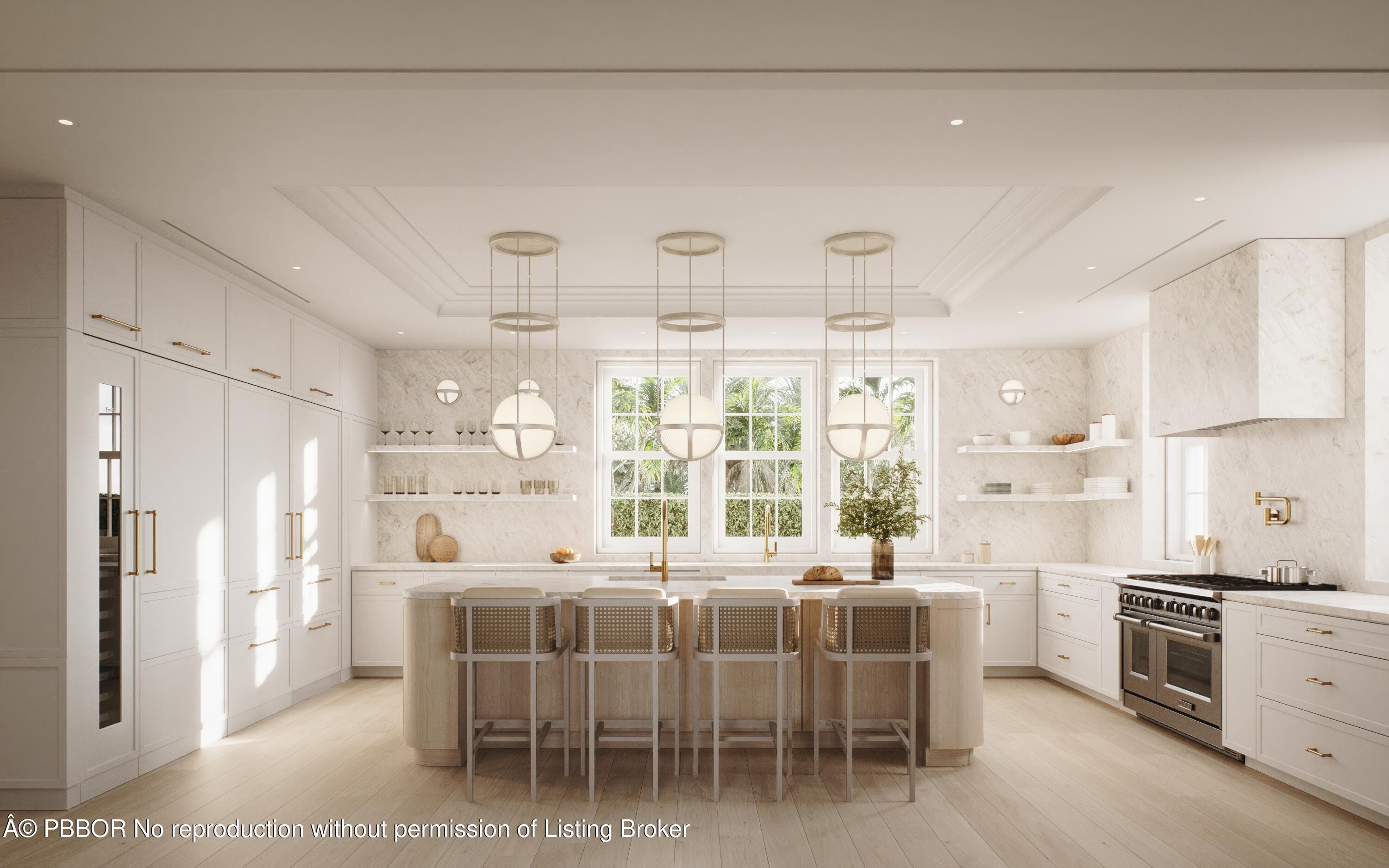 124 Cocoanut Row Palm Beach, FL 33480 - Photo 9 of 15 a large kitchen with a table and chairs