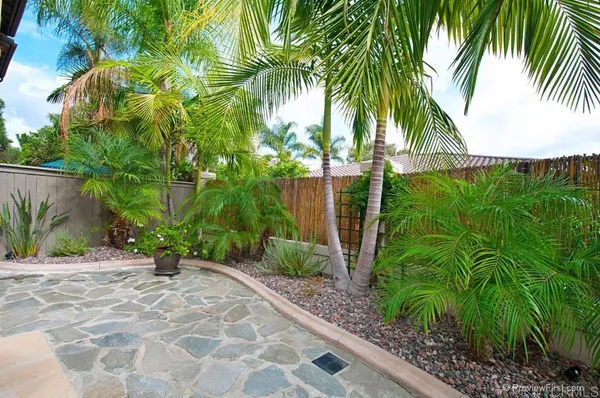 a view of outdoor space with a garden