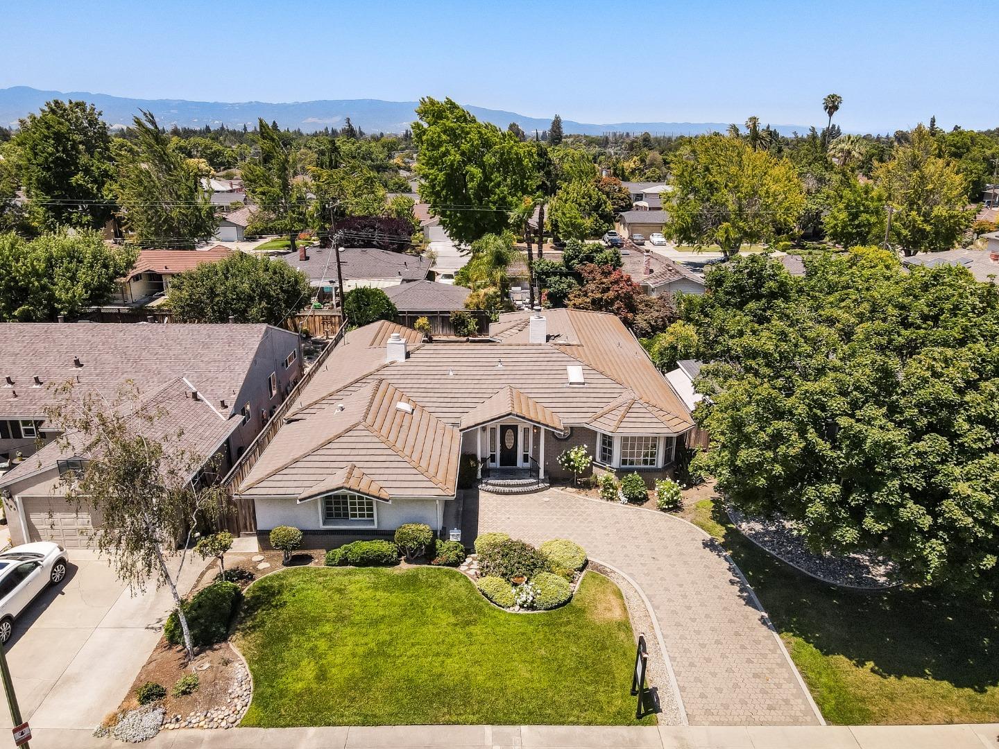 715 Pineview Drive San Jose, CA 95050 - Photo 29 of 34 a aerial view of a house with a yard basket ball court and outdoor seating