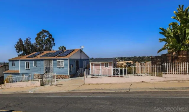 a view of a house with a balcony