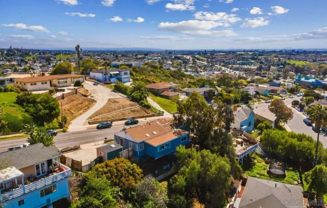 an aerial view of multiple house