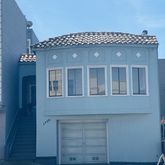 a front view of a building