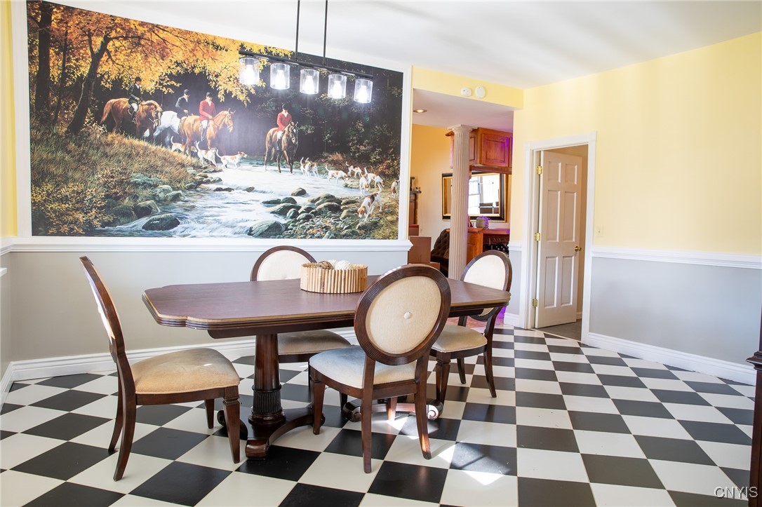 4099 Piety Ridge Road Marathon, NY 13803 - Photo 8 of 26 Grand main room with fireplace and staircase (excu