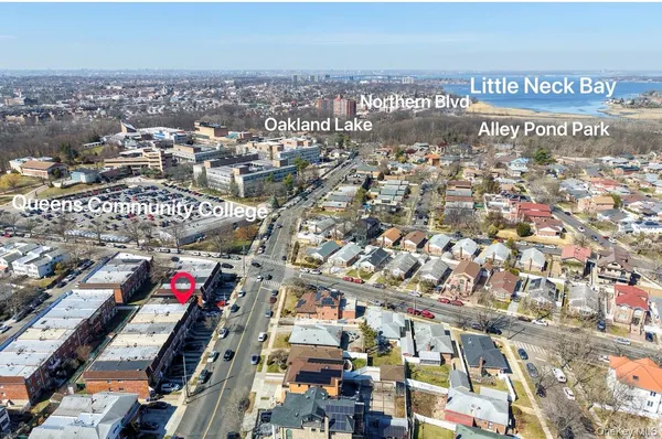 an aerial view of city