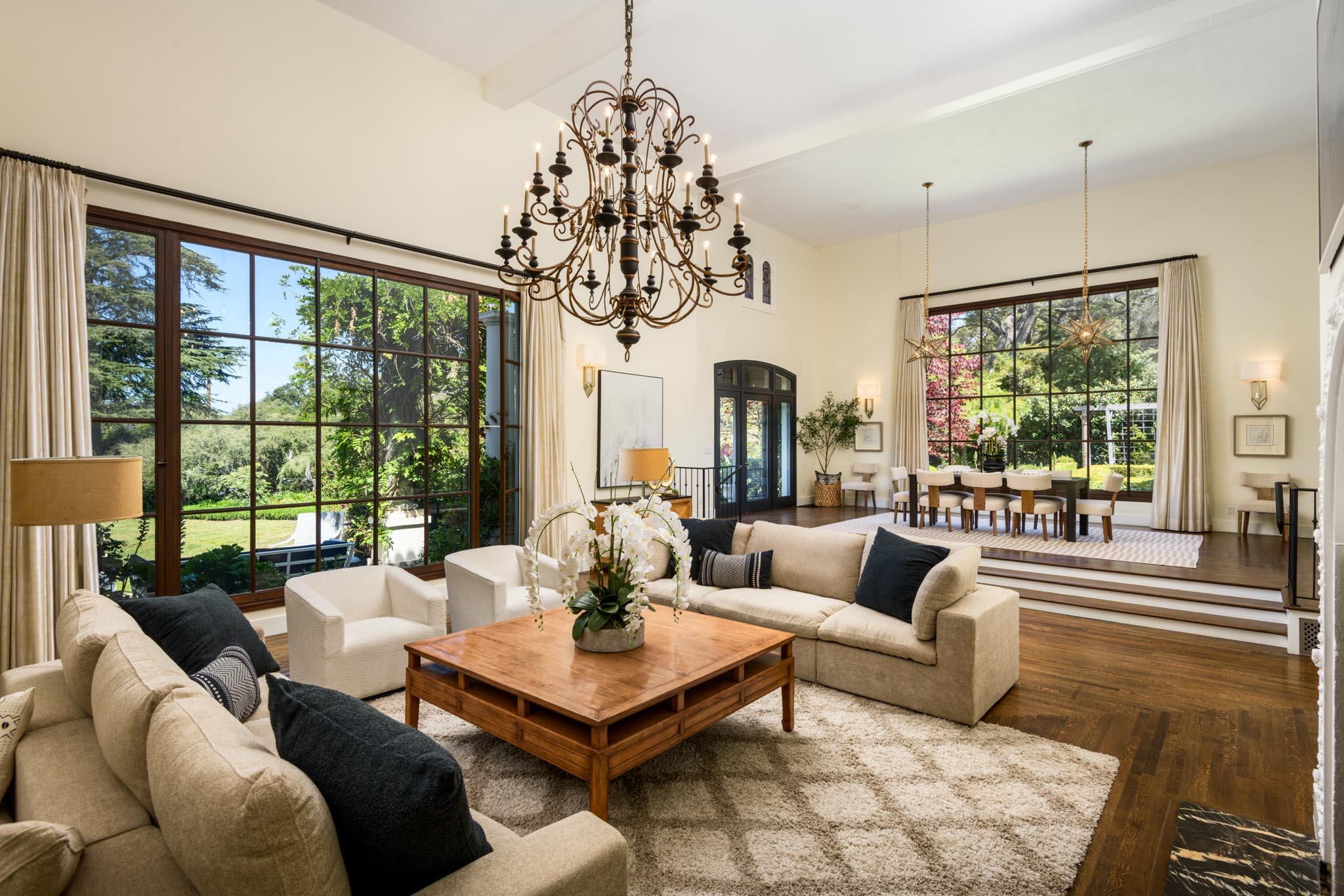 780 Mission Canyon Road Santa Barbara, CA 93105 - Photo 5 of 32 Living Room to Dining Room