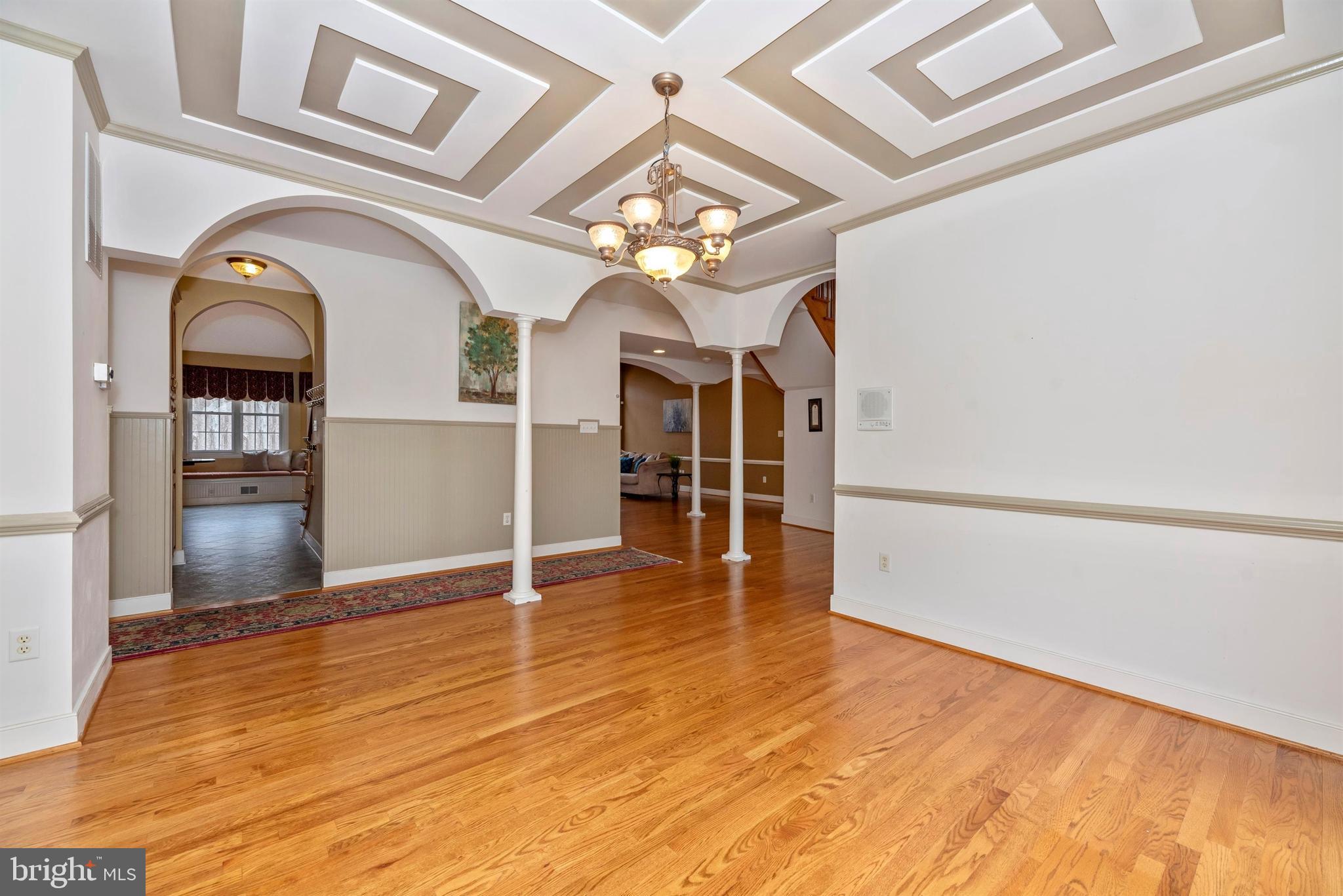 4340 Basford Road Frederick, MD 21703 - Photo 10 of 58 Arched Columns & Coffered Ceiling is Striking!