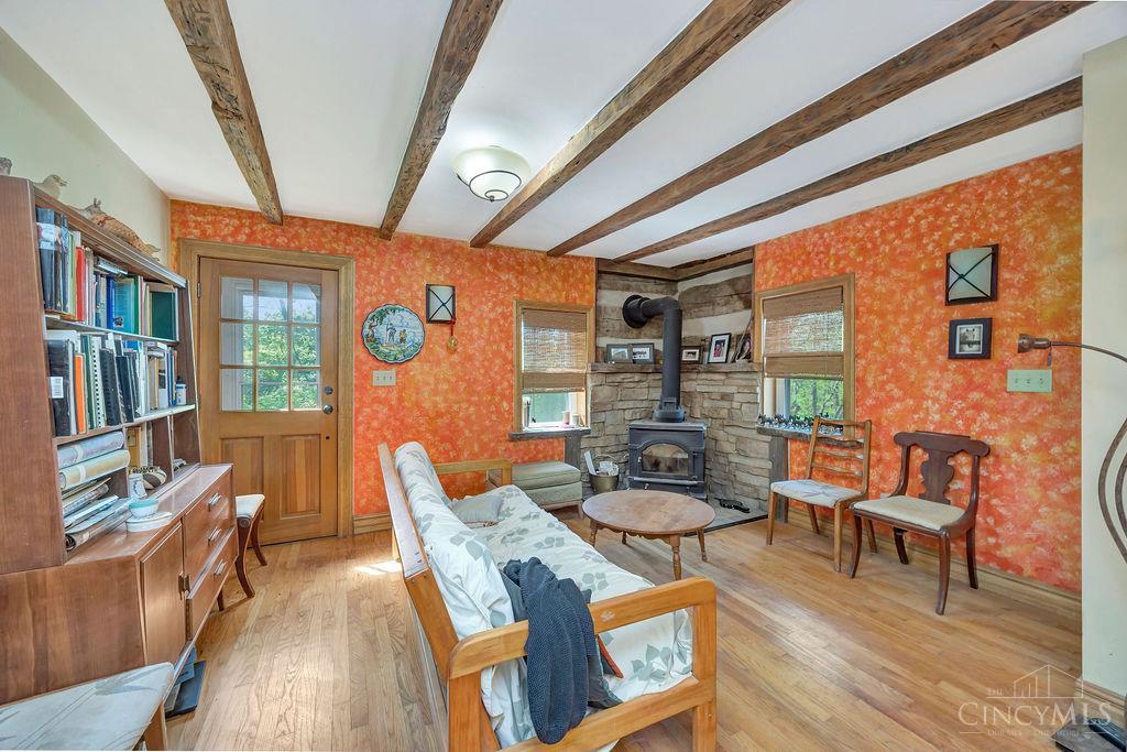 2920 Minton Road Hamilton, OH 45013 - Photo 5 of 39 Living Room in primary residence - beams from original 1807 structure