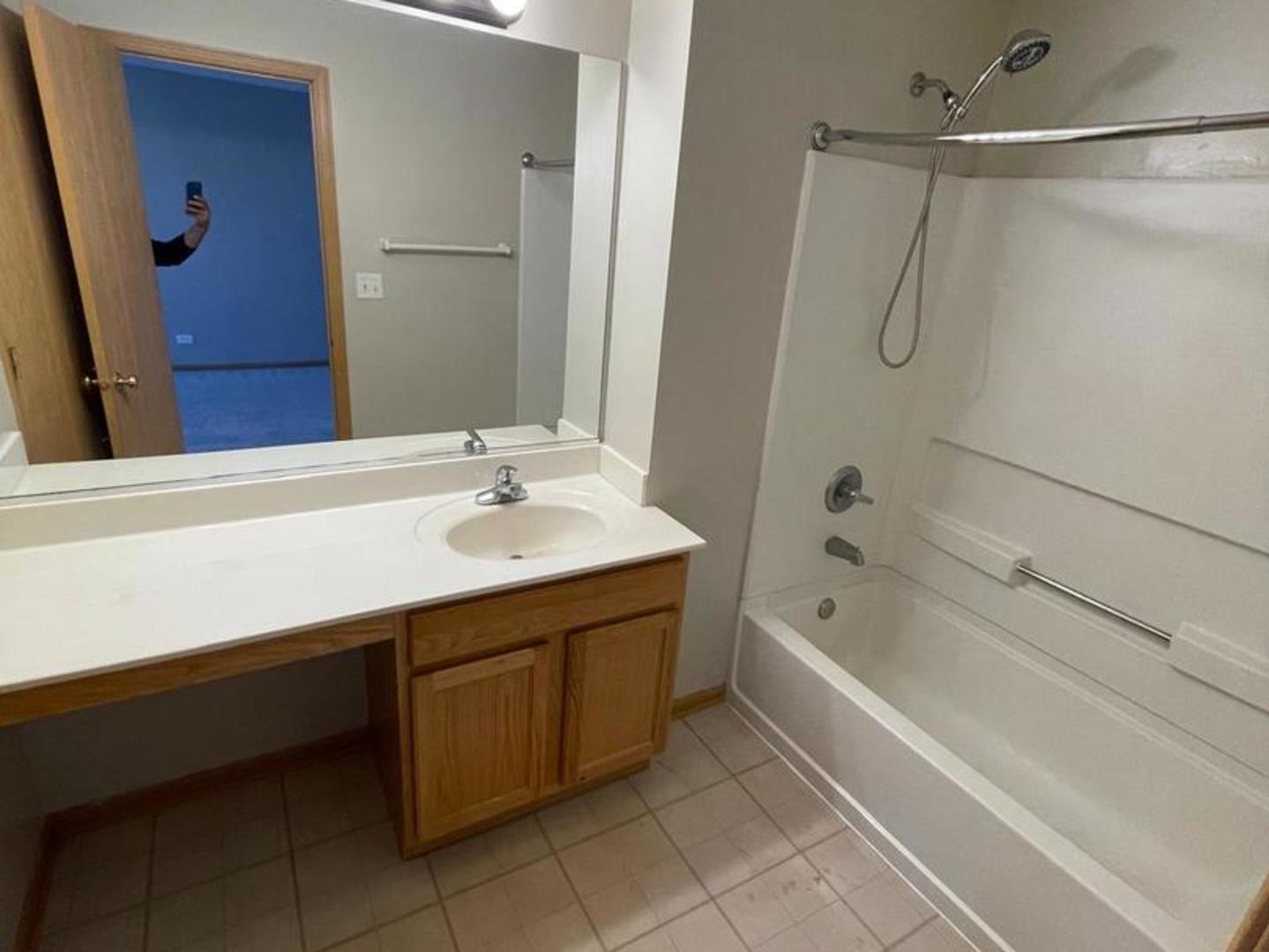 458 Landmark Avenue, Unit 458 Yorkville, IL 60560 - Photo 15 of 19 a bathroom with a sink vanity tub and shower